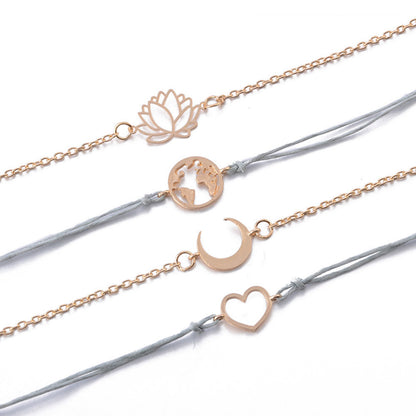 Bracciale luna e cuore