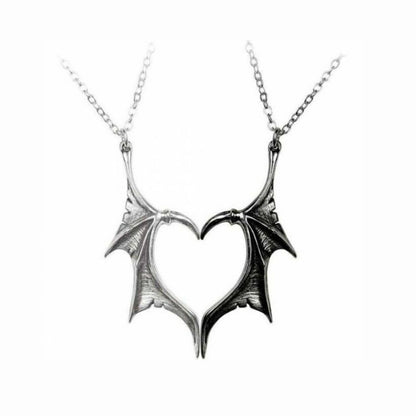 Collana coppia ali pipistrello