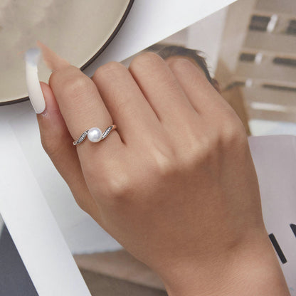 Anello Geometrico Zircone classico