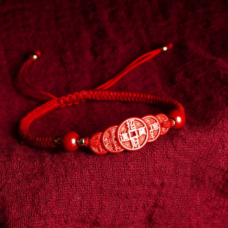 Bracciale cinabro intrecciato