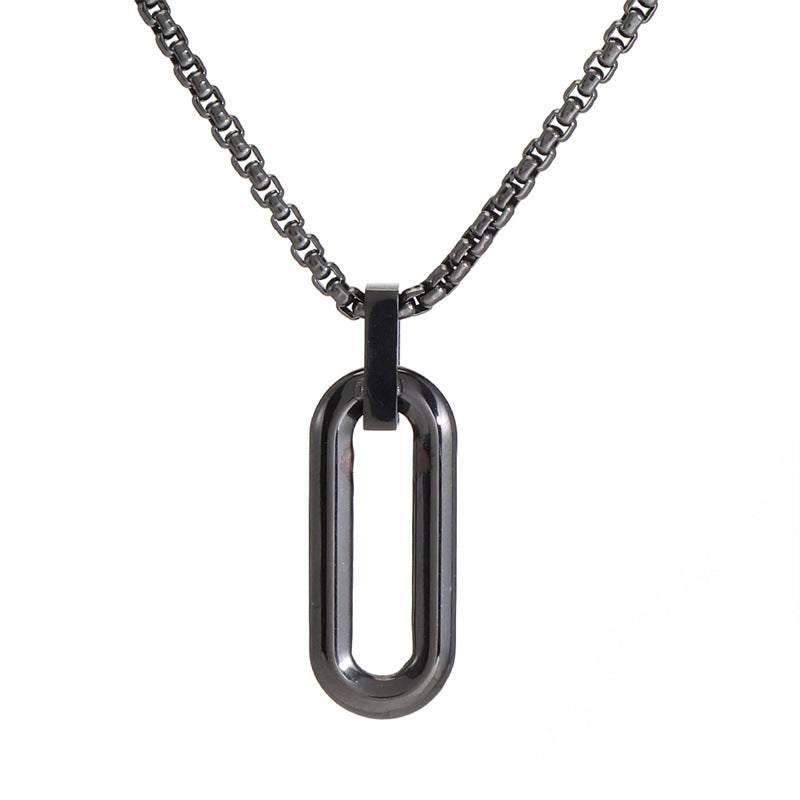 Collana titanio geometrica da uomo