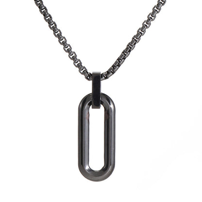 Collana titanio geometrica da uomo