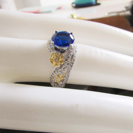 Anello rosa bicolore