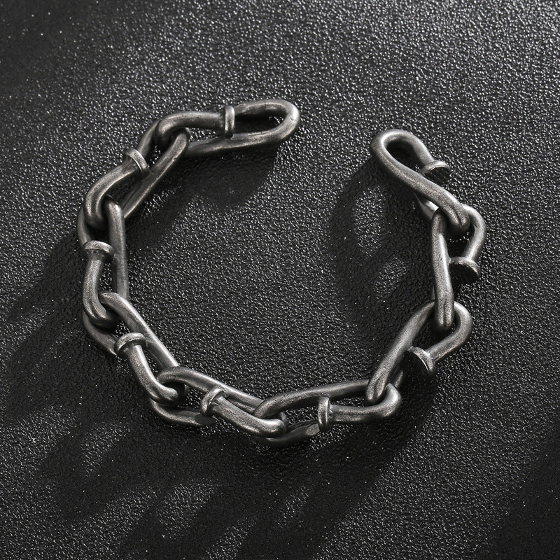 Anello titanio stile retro
