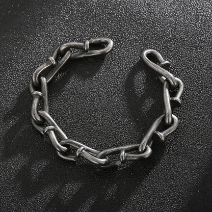 Anello titanio stile retro
