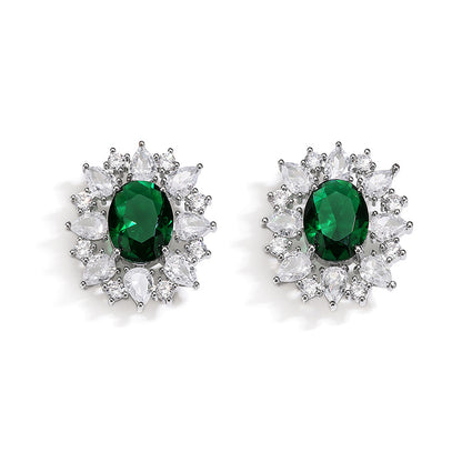 Orecchini fiore e zircone