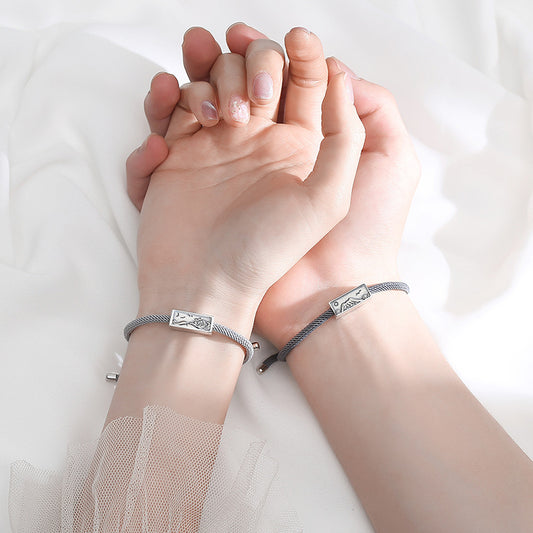 Bracciale Intrecciato Sole e Luna