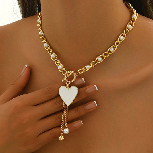 Collana cuore perla