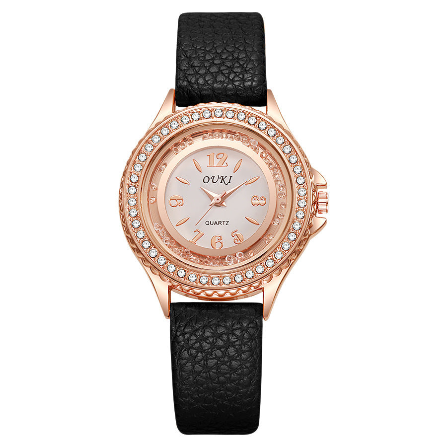 Orologio minimalista con strass