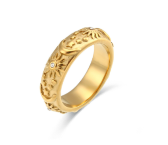 Bracciale acciaio retrò anellato