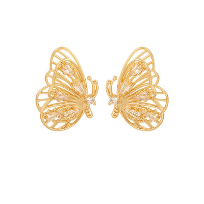 Orecchini farfalla tridimensionali