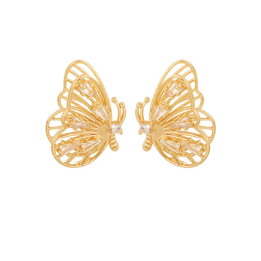 Orecchini farfalla tridimensionali