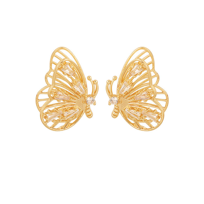 Orecchini farfalla tridimensionali