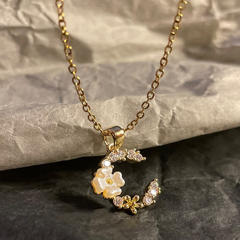 Collana in acciaio e zirconio
