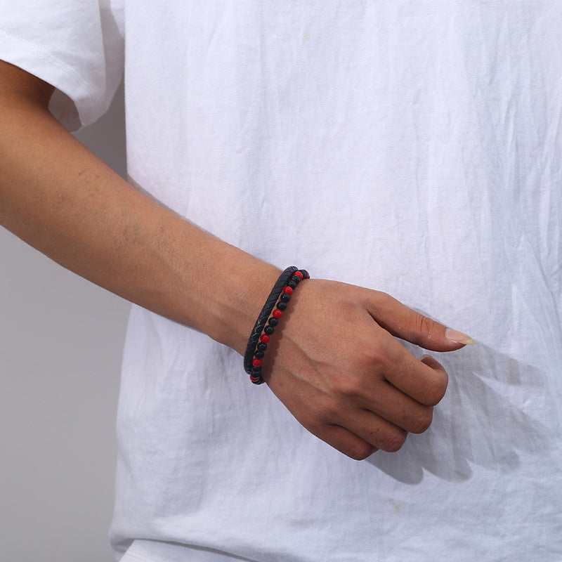 Bracciale occhio di tigre intrecciato