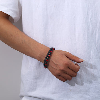 Bracciale occhio di tigre intrecciato