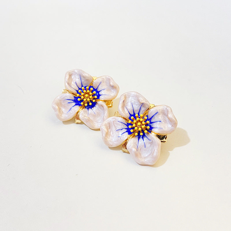 Orecchini fiore smaltato