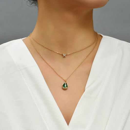 Collana farfalla goccia