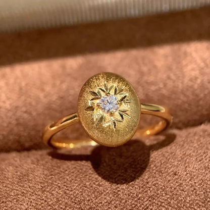 Anello fiocco di neve e stella