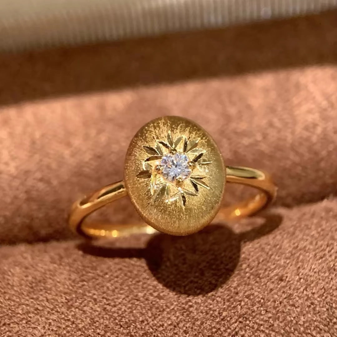 Anello fiocco di neve e stella