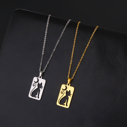 Collana pendente mezzaluna