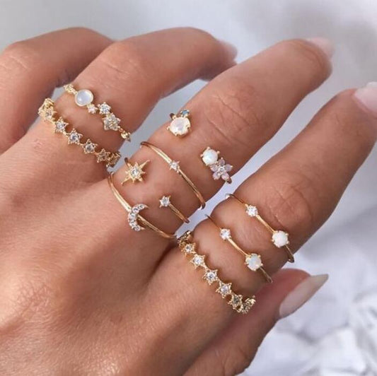Set anelli fantasia stellati
