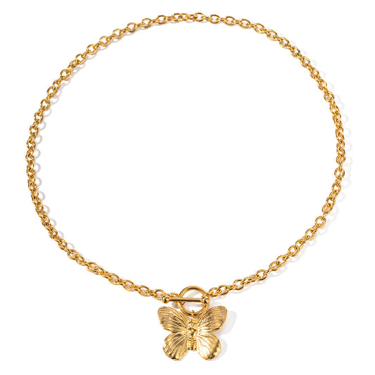 Collana farfalla oro placcata