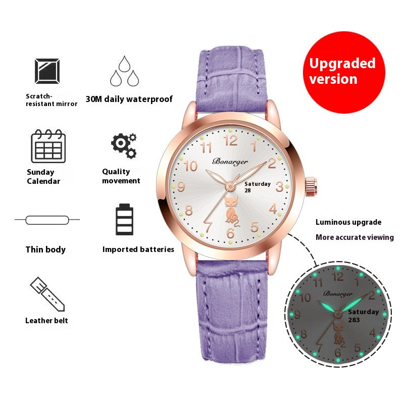 Orologio donna impermeabile Luminoso Semplice