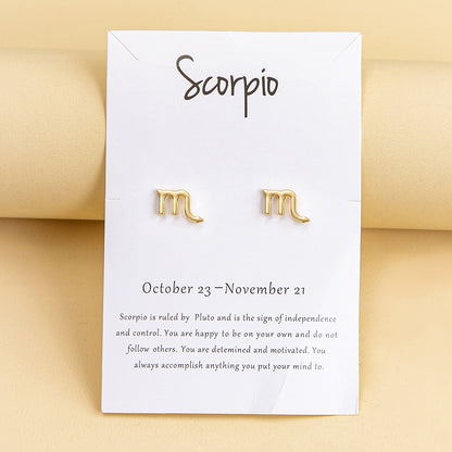 Orecchini segni zodiacali bicolori