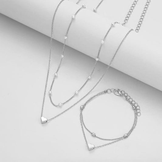 Set collana braccialetto perle
