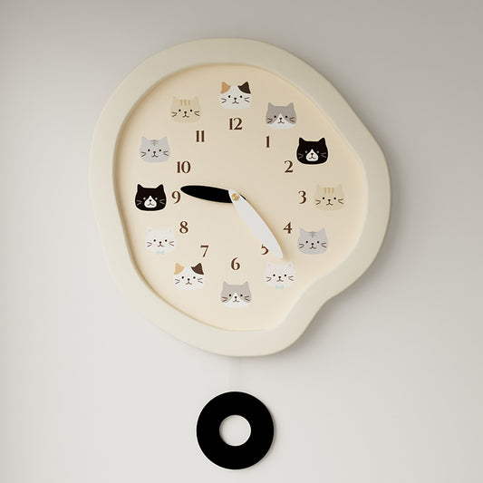 Orologio silenzioso per bambini con gatto