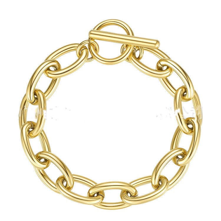 Bracciale titanio oro