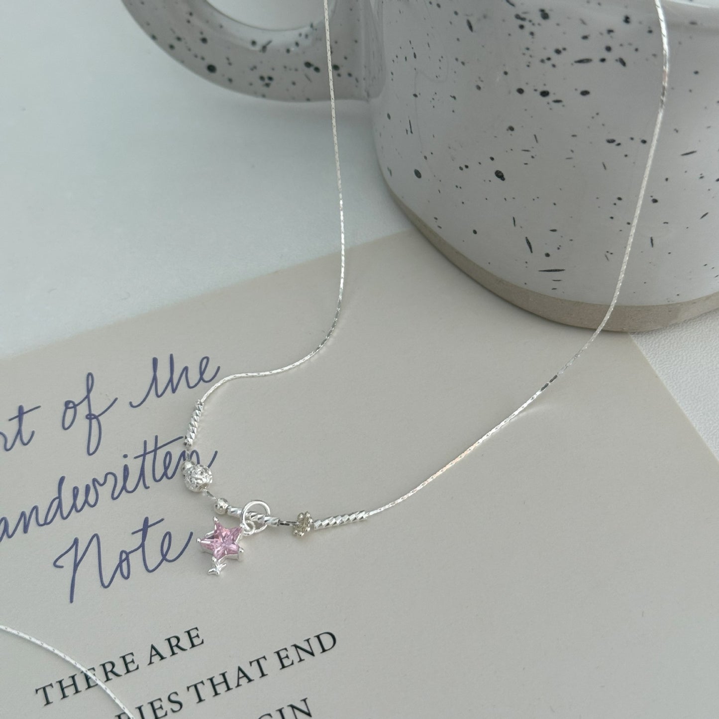 Collana stella con strass