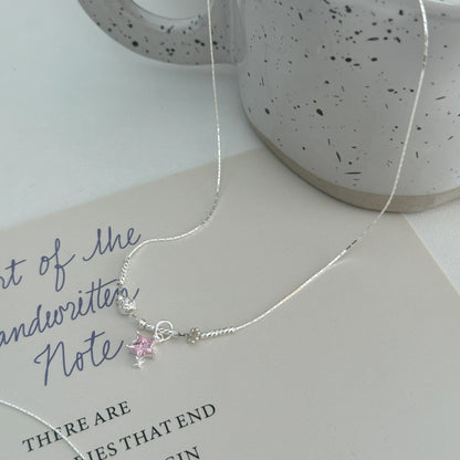 Collana stella con strass