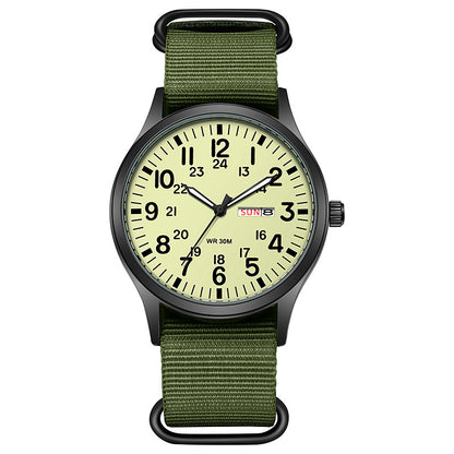 Orologio quarzo cinturino nylon calendario