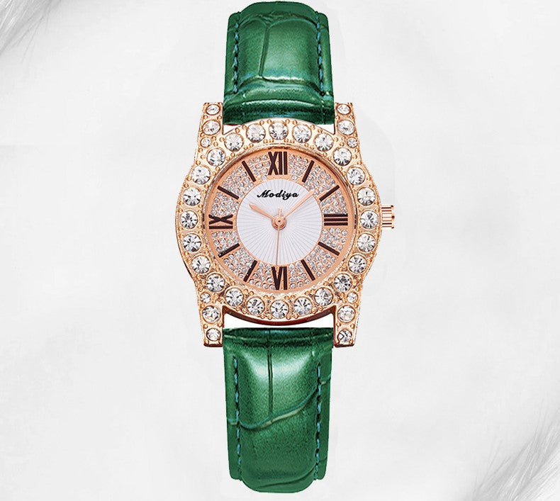 Orologio donna quadrante romano cristalli incastonati
