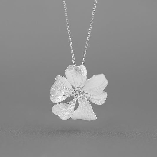 Pendente peonia argento