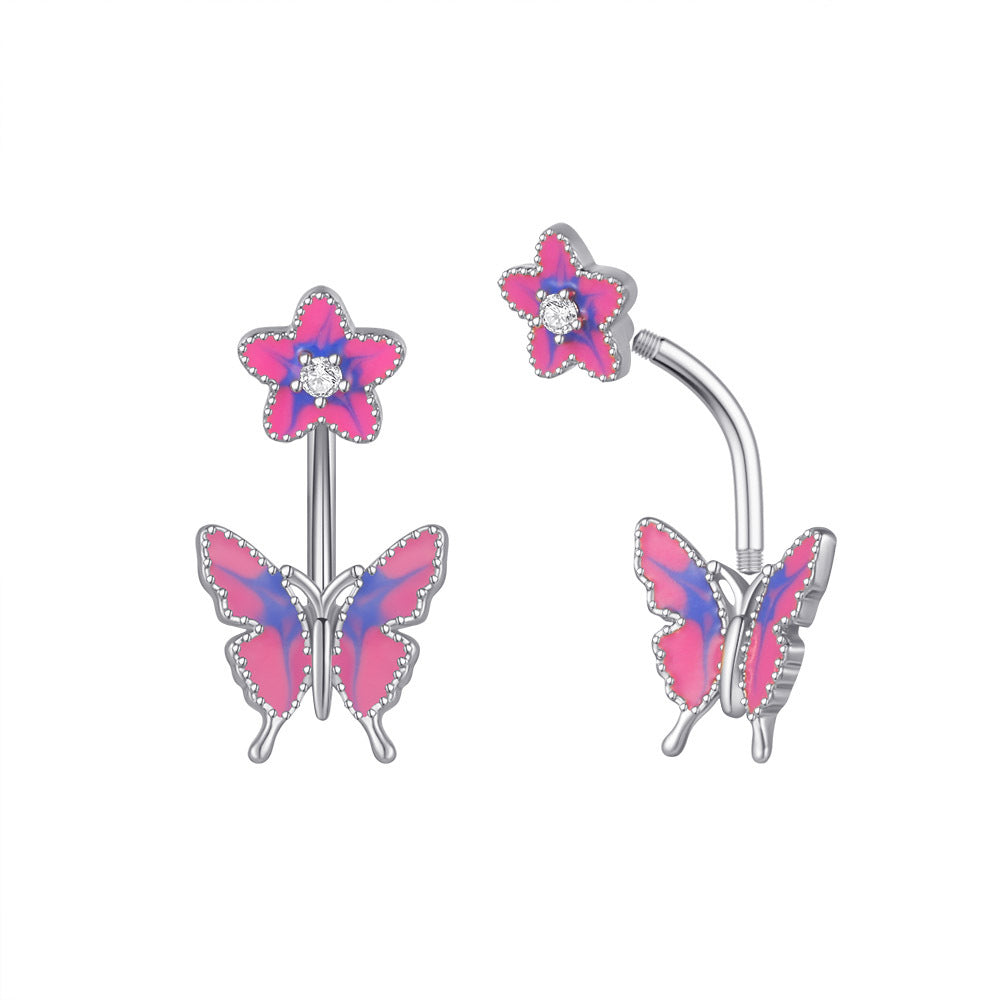 Piercing ombelico farfalla gocciolante