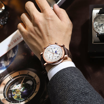Orologio Multifunzione da Uomo Tre Quadranti