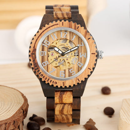 Orologio automatico bambù