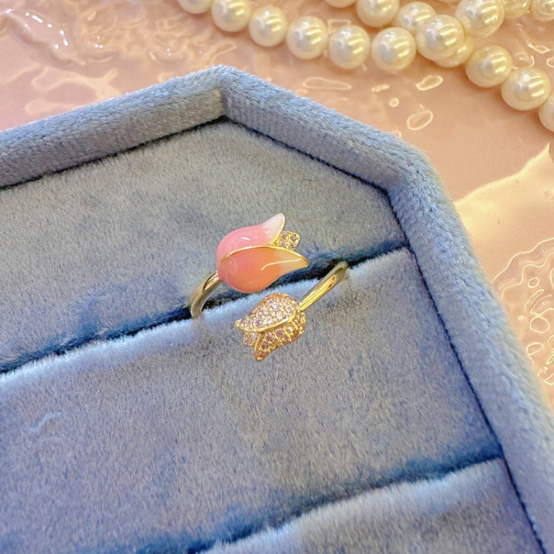 Anello fiocco smaltato