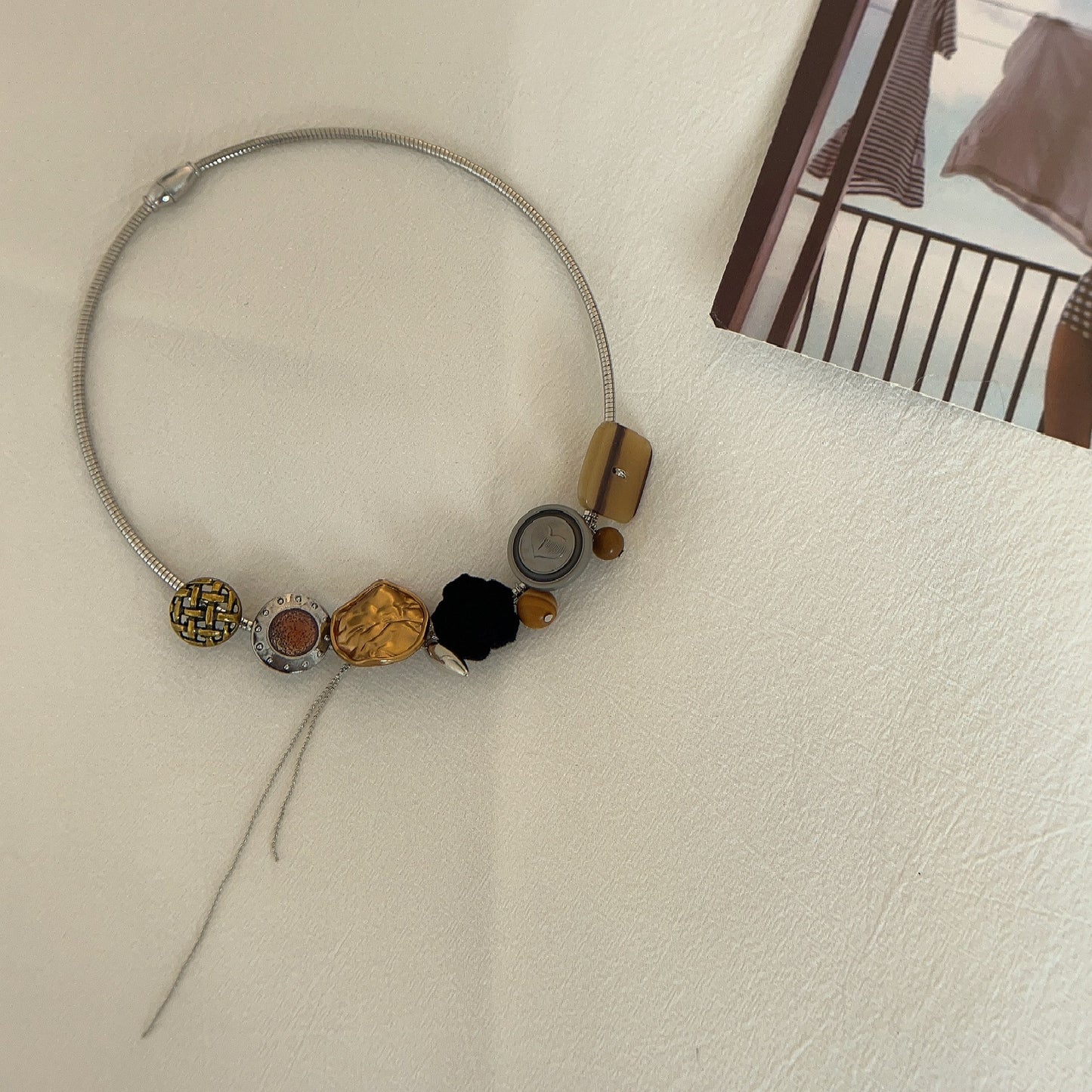 Collana intrecciata cuore vintage