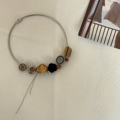 Collana intrecciata cuore vintage