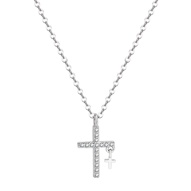 Collana croce zircone