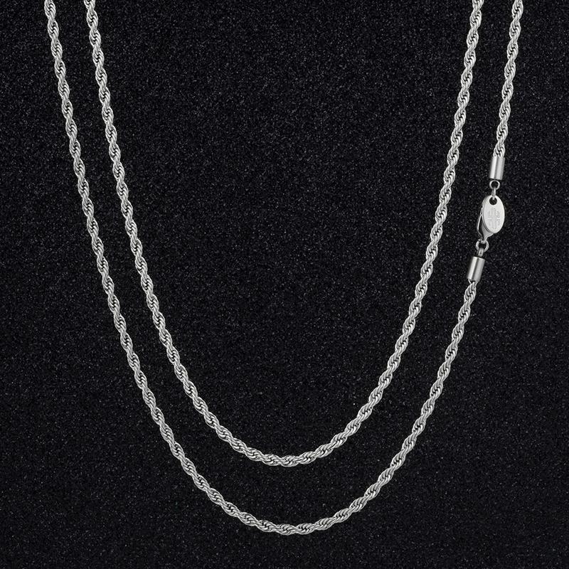 Collana intrecciata titanio