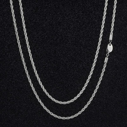 Collana intrecciata titanio