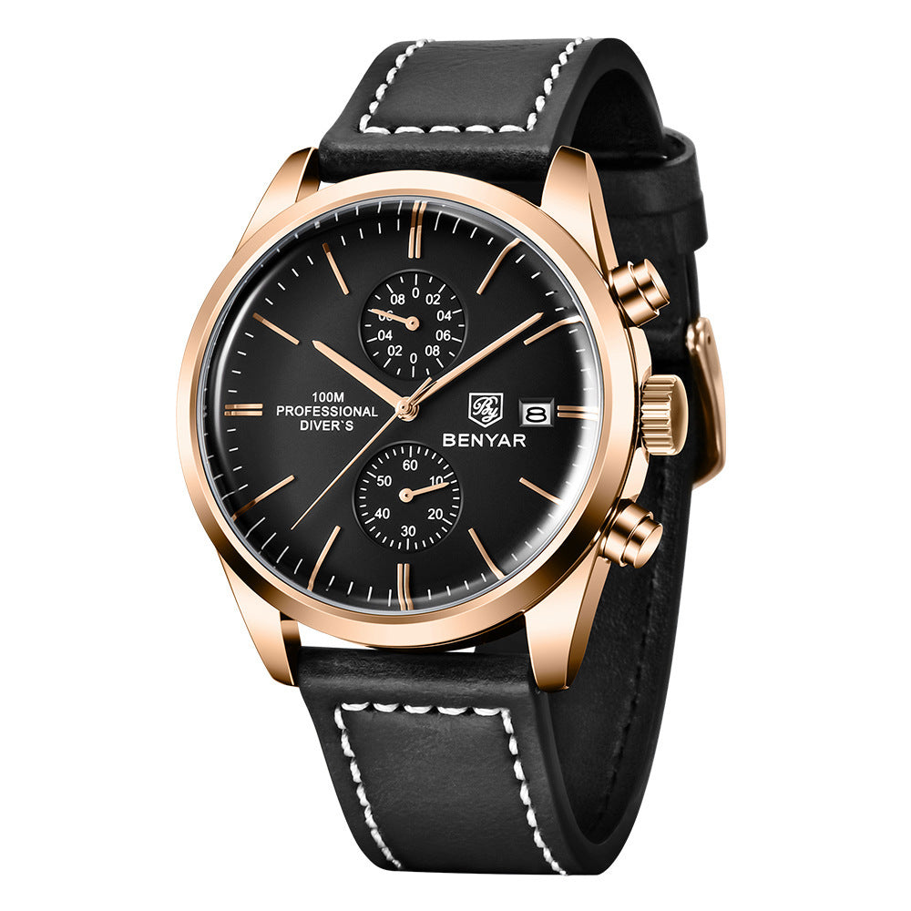 Orologio da uomo multifunzione impermeabile al quarzo