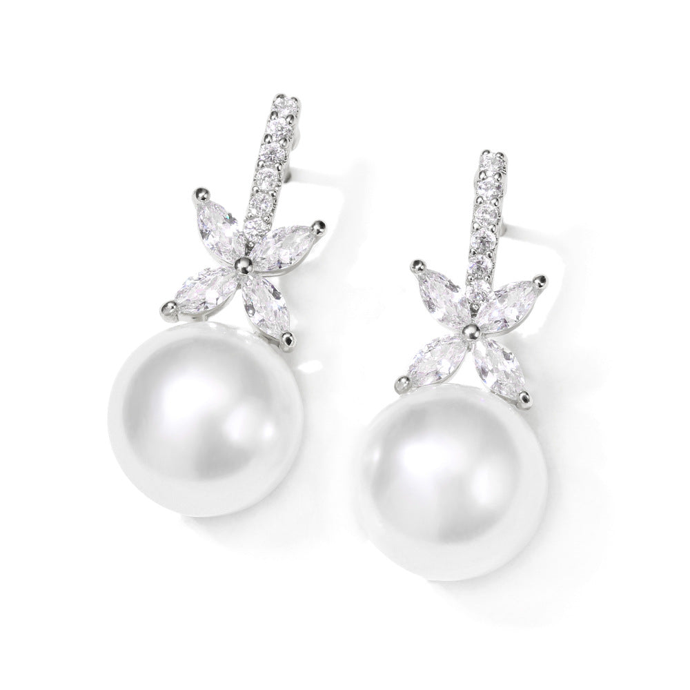 Orecchini zircone con intarsi micro