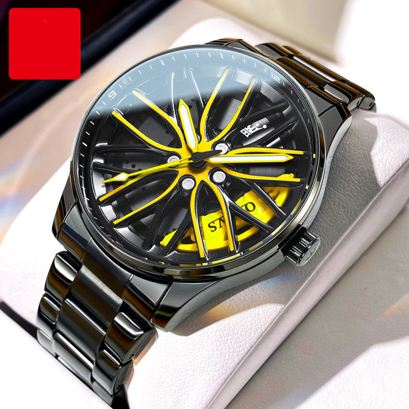 Orologio uomo traforato luminoso al quarzo