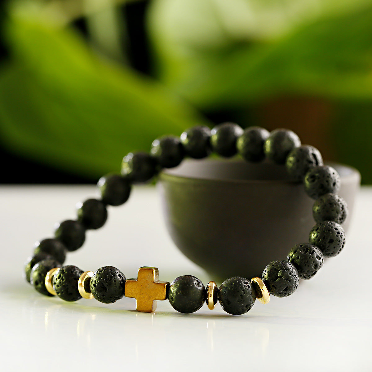 Bracciale croce e legno